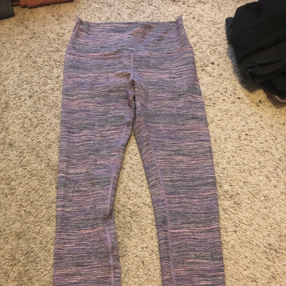 Lululemon purple striped leggings